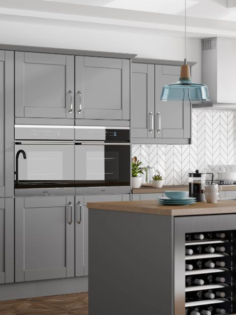 Cologne Dust Grey Cabinets
