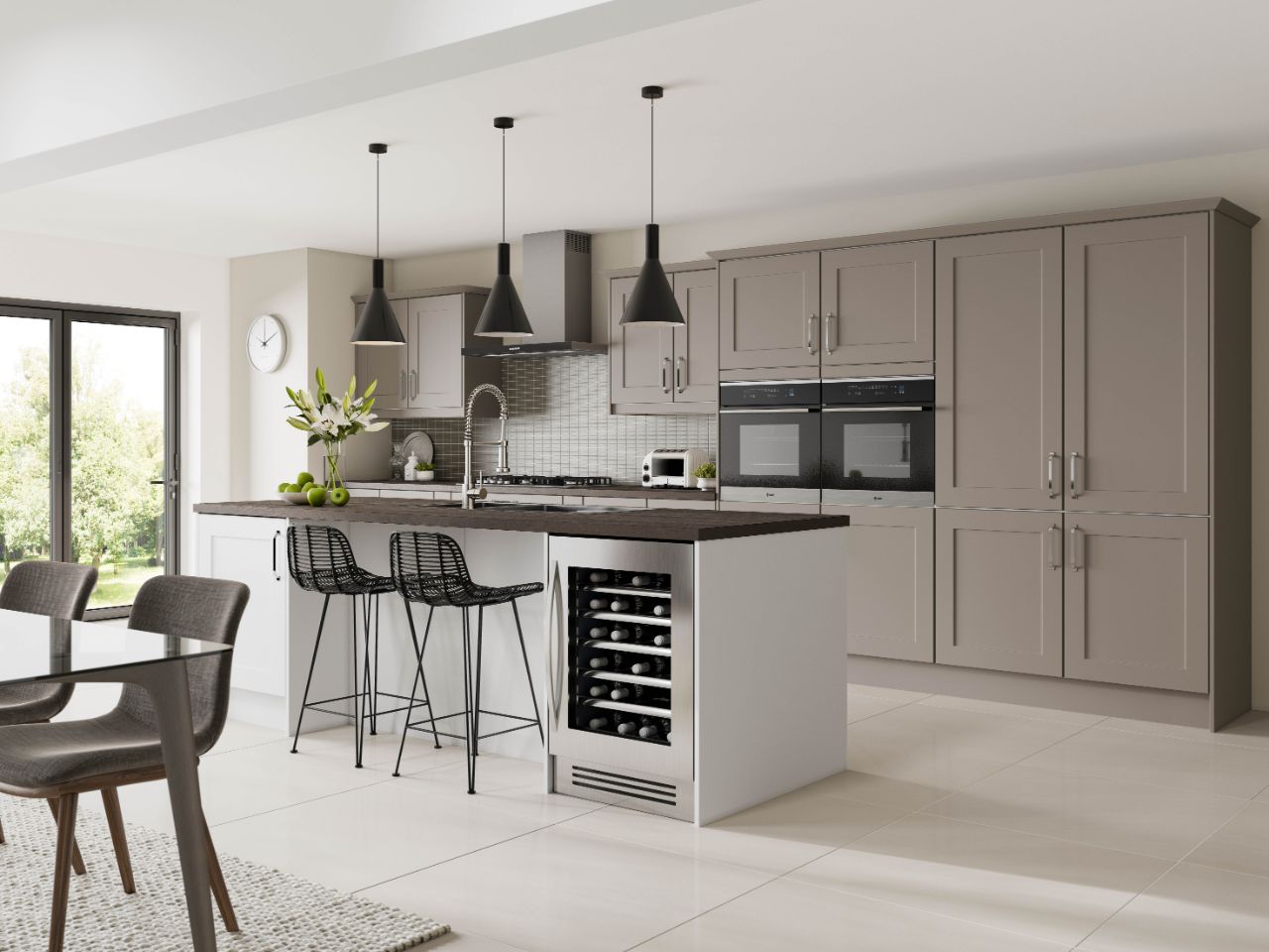 Warsaw Stone Grey & White